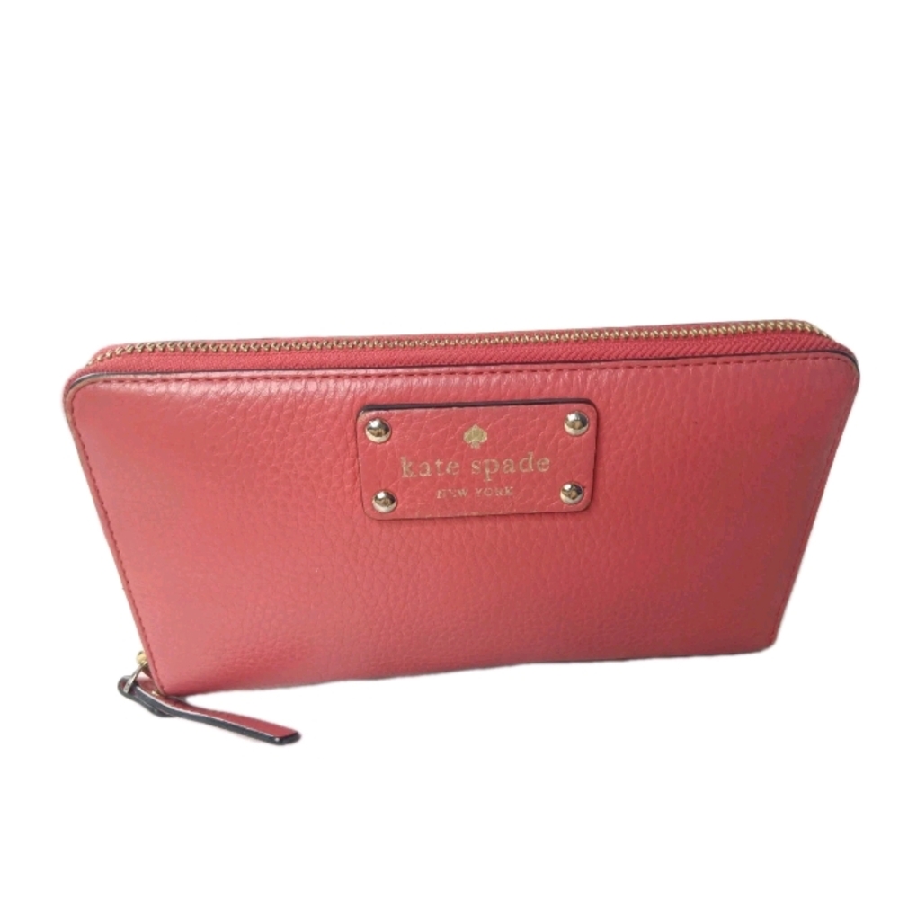 Kate Spade Neda Berkshire Road Red Zip Around Wallet #WLRU1885